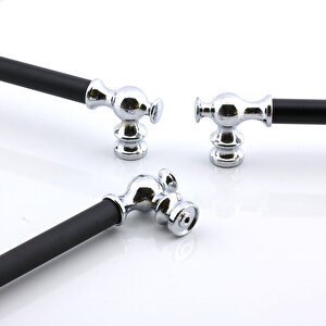 Arya 320 Mm Krom Siyah Metal Mobilya Mutfak Çekmece Kapak Kulbu Dolap Dolabı Kulpları Kulpu 32 Cm