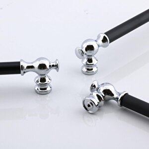Arya 128 Mm Krom Siyah Metal Mobilya Çekmece Mutfak Dolap Dolabı Kapak Kulbu Kulpları Kulpu 128 Mm
