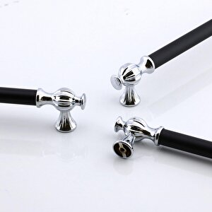 Çınar 224 Mm Krom Siyah Mutfak Mobilya Çekmece Metal Dolap Kapak Kulpları Dolabı Kulbu Kulpu 224 Mm