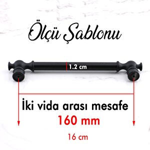 Arya 160 Mm Siyah Kulp Metal Mobilya Mutfak Çekmece Dolap Dolabı Kapak Kulpları Kulbu Kulpu 160 Mm