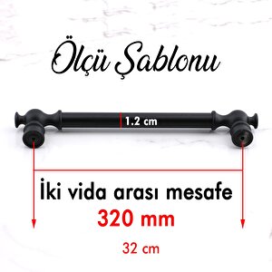 Arya 320 Mm Siyah Kulp Mobilya Mutfak Metal Dolabı Çekmece Dolap Kapak Kulpları Kulbu Kulpu 320 Mm