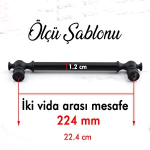Arya 224 Mm Siyah Kulp Metal Mobilya Mutfak Çekmece Dolap Dolabı Kapak Kulpları Kulbu Kulpu 224 Mm