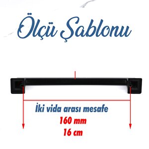Gama 160 Mm Siyah Kulp Metal Mobilya Çekmece Mutfak Dolap Dolabı Kapak Kulpları Kulbu Kulpu 16 Cm