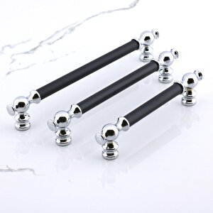 Arya 288 Mm Krom Siyah Metal Mobilya Çekmece Mutfak Kapak Kulbu Dolap Dolabı Kulpları Kulpu 28.8 Cm