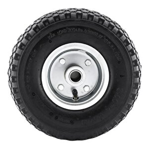 El Arabası Yük Taşıma Tekeri Siboplu Bilyeli Rulmanlı Havalı Dublex 260x80 Mm Çelik Jant Tekerlek