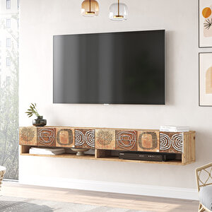 Loft Tv Ünitesi Çam-beyaz Uv Baskı Fr9-awu
