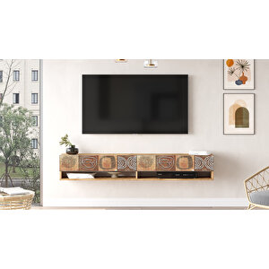 Loft Tv Ünitesi Çam-beyaz Uv Baskı Fr9-awu
