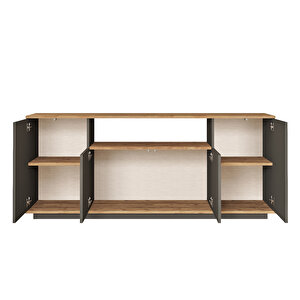 Robin Home Loft Tv Ünitesi Orta Sehpa Konsol 3'lü Set Çam-antrasit