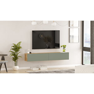 Loft Tv Ünitesi 180cm Fr8-ay Çam-ihlamur Yeşili