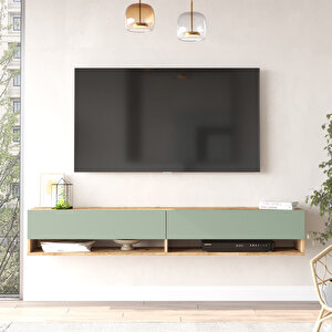 Loft Tv Ünitesi 180cm Fr9-ay Çam-ihlamur Yeşili