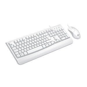 Lenovo Lecoo Cm105 Kablolu Klavye & Mouse Set Q Beyaz