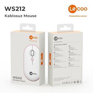 Lenovo Lecoo Ws212 Kablosuz Mouse Beyaz & Pembe