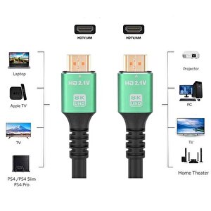 Codegen Cps8k15 Metal Başlik Hdmi 2.1 Kablo (1.5mt)