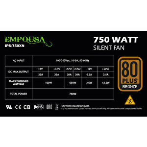 Inca Ips-750xn 80 Plus Bronz Silent 750w Power Supply