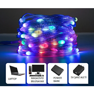 Sima Avize 10 Metre Rgb Ses Kontrollü Kumandalı Telefon Kontrollü Kayar Magic Led Müzik Rgb Şerit Su Geçirmez