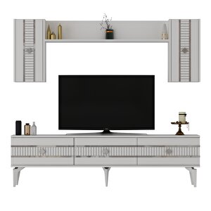 Lenora Tv Üni̇tesi̇ Takimi 180 Cm Beyaz-Gümüş