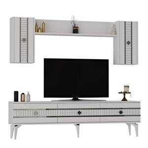 Lenora Tv Üni̇tesi̇ Takimi 180 Cm Beyaz-Gümüş
