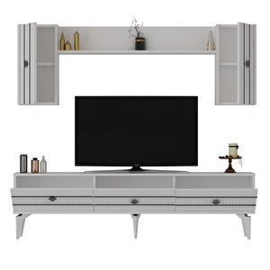 Lenora Tv Üni̇tesi̇ Takimi 180 Cm Beyaz-Gümüş