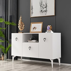 Si̇ena Konsol 3 kapaklı - Beyaz Beyaz