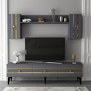Nova Tv Üni̇tesi̇ Takimi 180 Cm Antrasit-Altın