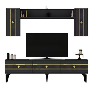 Lenora Tv Üni̇tesi̇ Takimi 180 Cm Antrasit-Altın