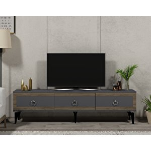 Selen Tv Sehpası (alt Modül) Antrasit-Ceviz