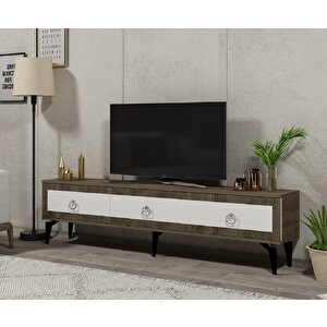 Selen Tv Sehpası (alt Modül) Ceviz-Beyaz