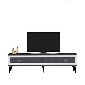 Selen Tv Sehpası (alt Modül) Antrasit-Beyaz