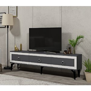 Selen Tv Sehpası (alt Modül) Antrasit-Beyaz