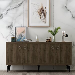 Selen Tv Ünitesi Ve Konsol 2'li Salon Takımı Ceviz-Ceviz Ceviz-Ceviz
