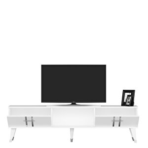 Asel Tv Sehpasi (alt Modül) Beyaz-Gümüş