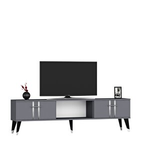 Asel Tv Sehpasi (alt Modül) Antrasit-Gümüş