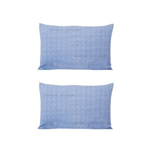 2 Adet Kapaklı Yastık Kılıfı 5 Farklı Renk 50x70 Cm Mavi