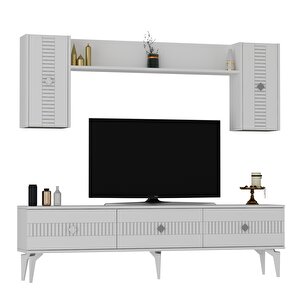Mi̇das Tv Üni̇tesi̇ Takimi 180 Cm Beyaz-Gümüş