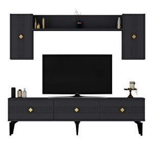 Mi̇das Tv Üni̇tesi̇ Takimi 180 Cm Antrasit-Altın
