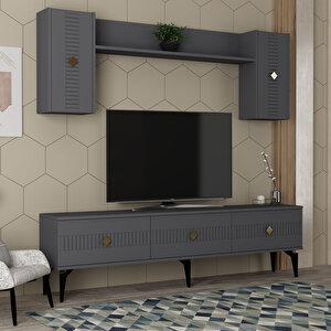 Mi̇das Tv Üni̇tesi̇ Takimi 180 Cm Antrasit-Altın
