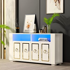 Calvi̇n Led Aydinlatmali Konsol Beyaz-Altın