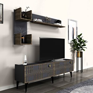 Pi̇ne Tv Üni̇tesi̇ Takimi Antrasit (ceviz desen )