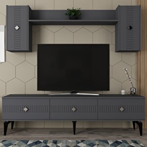 Mi̇das Tv Üni̇tesi̇ Takimi 180 Cm Antrasit-Gümüş