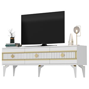 Nova Tv Sehpasi (alt Modül) Beyaz-Altın