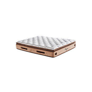 Niron Elegance Yatak Seti - 140x190 Çift Kişilik Pedli Lüks Orta Sert Yatak, Lüks Baza Ve Başlık Takımı