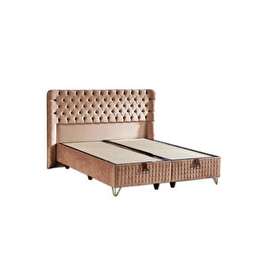 Niron Elegance Yatak Seti - 200x200 Çift Kişilik Pedli Lüks Orta Sert Yatak, Lüks Baza Ve Başlık Takımı