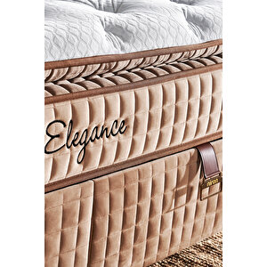 Niron Elegance Yatak Seti - 100x200 Tek Kişilik Pedli Lüks Orta Sert Yatak, Lüks Baza Ve Başlık Takımı