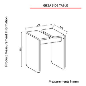 Dekorister Gieza Yan Sehpa Siyah-atlantikçam