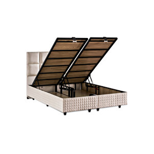 Niron Star Yatak Seti100x200 Tek Kişilik Full Ortopedik Yaylı Lüks Sert Yatak, Lüks Baza Ve Başlık Takımı