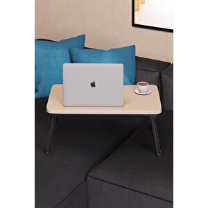 Renkli Laptop Sehpası Katlanabilir Yatak Koltuk Üstü Kahvaltı Bilgisayar Sehpası - Capuccino