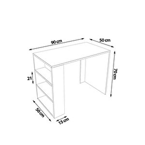 Bej Safir Meşe Çalışma Masası