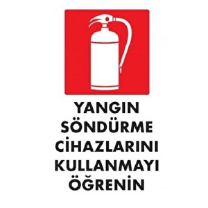 Uyarı Levhası Yangın Söndürme Cihazlarını Kullanmayı Öğrenin "859"