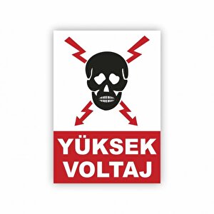 Uyarı Levhası Yüksek Voltaj "1100"