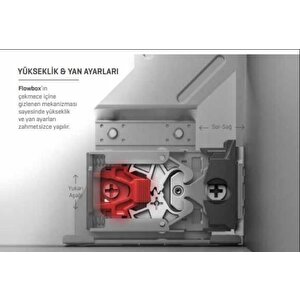 Smart Flow Çekmece Rayı Bordürsüz 450mm